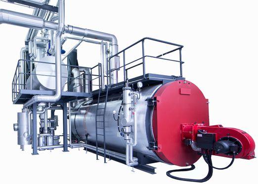 Bulk water room boiler Freigestelltes Bild eines Großwasserraumkessels
